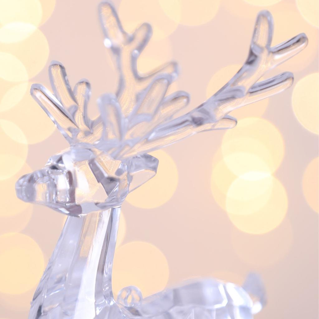 Akrylátové vánoční ozdoby ze sobů Stolní dekorace Sváteční stůl Křišťálový losí sob Vánoční potřeby Domácí kancelář