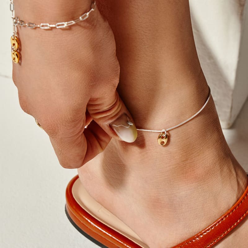 

liersi Dante1 Simple Anklet _Silver925 Combi