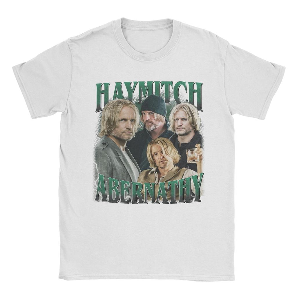 Haymitch Abernathy The Hunger Games T Shirts for Men Pure Cotton TShirts Round Collar Tee Shirt Clothing Birthday Present
