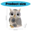 Minimalists Owl Sculpture Flower Pattern Resins Figurine for Desk and Book Shelves Decoration Gift for Animal Enthusiast