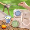 Portable Food-Grade Silicone Collapsible Water Cup for Kids, Heat-Resistant Travel Toothbrush/Mouthwash Cup