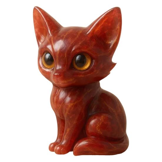 Luxury Fox Sculpture Healing Fox Statue Lucky Animal Figurine Home Office Desktop Decoration Ornament