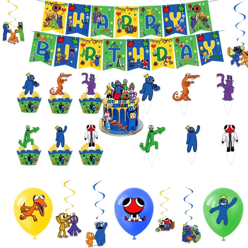 Roblox Friends Rainbow Party Supplies Banner Cake Topper Balloons Kids Birthday