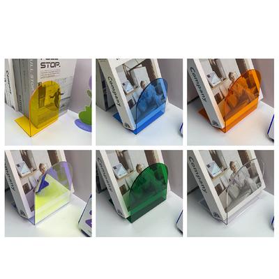 1 Paar durchsichtige Buchstützen aus Acryl, rutschfeste Buchstützen für Schulbibliotheken und Desktop-Organizer, Buchstützen aus Acryl für Bücherregale