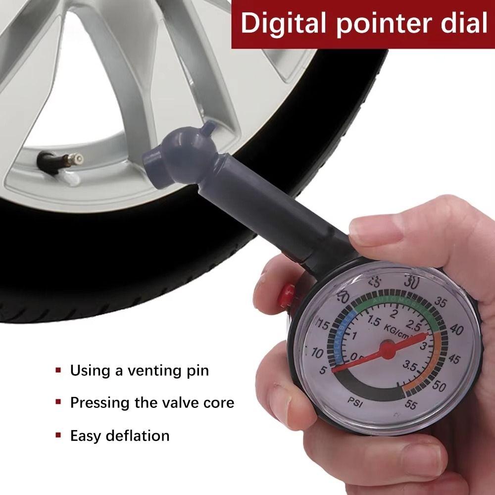 Dial Meter Tyre Deflation Pointer Analog Gauge Pressure Gauge Measurement  Car Tire Pressure