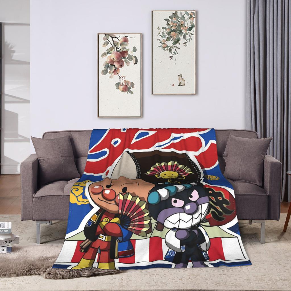 Baikinman Anime  Blanket  Warm Soft Print Plush Bedding Throws For Couch Chair Sofa Bed Camping Flannel Bedspread Bed Cover