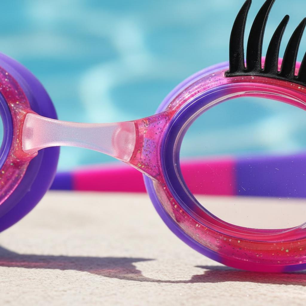 Kids Eyelash Aquatic Goggles Anti-Fog Kids Aquatic Goggles Children's Swimming Eyewear Clear Vision Aquatic Activities Accessory
