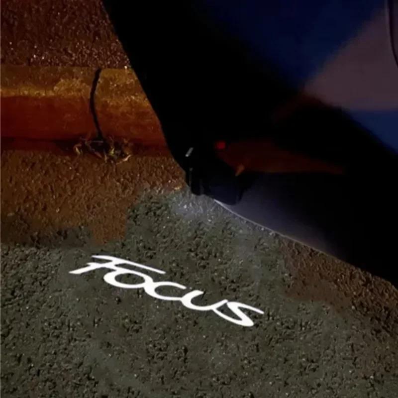 New 2026 Car Sticker For Ford Fiesta Focus ST Line 2 3 1 MK2 MK3 MK7 Fusion Led Car Door Welcome Light Laser Projector Logo Ghos
