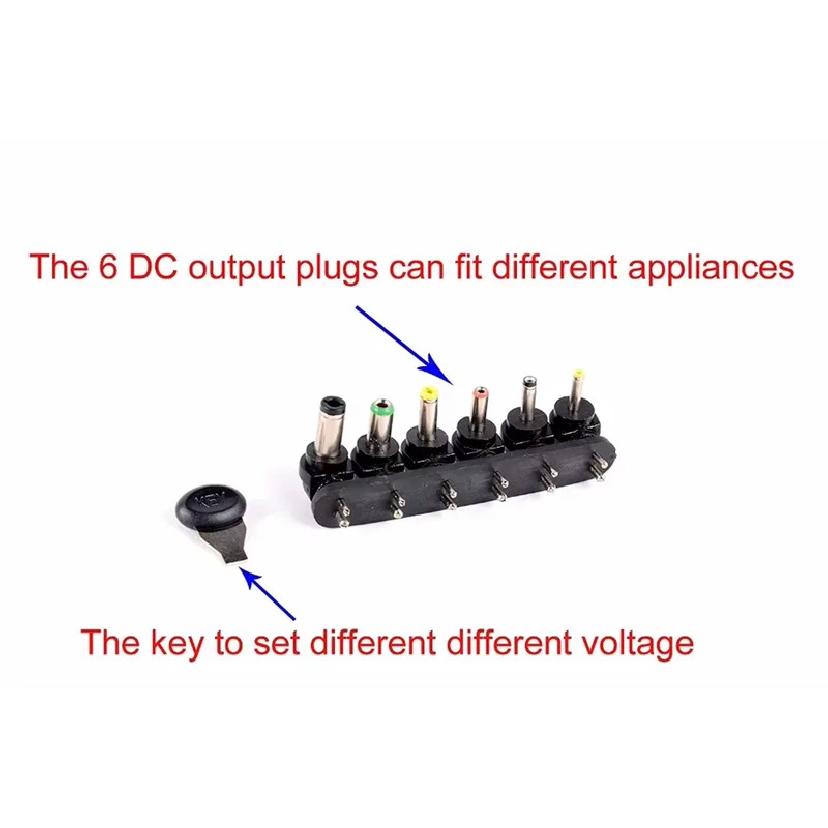 

US/EU/UK PLUG 12W Universal Power Adapter Plug Multi Voltage 3V 4.5V 5V 6V 7.5V 9V 12V AC DC Power Supply Charger 3V-12V US