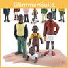 African American Family Model Pvc Collectible Figures For Gift And Display