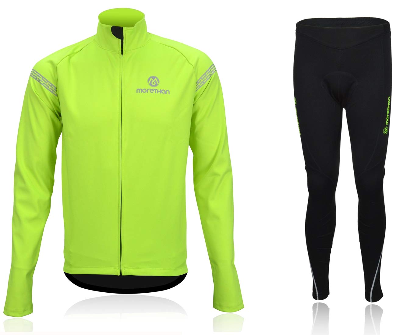 

Комплект куртки и ветровки Morethan Cycling для осени и зимы Размер мужской MT-WVP-004SET (Грин, М) зелёный