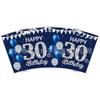 Blue Gold 1st Birthday Party Disposable Tableware Set