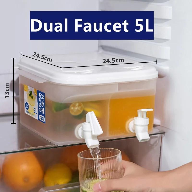 Ceainic de apă cu robinet filtrant de 5L, din plastic de înaltă capacitate, ceainic pentru conservarea ceaiului de fructe, uz casnic, rezistent la temperaturi înalte