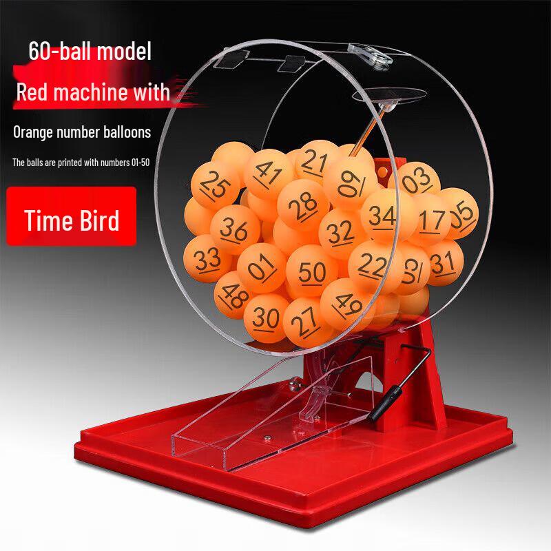 Časový pták Červený šťastný losovací a loterijní stroj