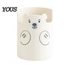 Macaron Colors Desk Organizer Cute Bear 2-in-1 Pen Holder & Phone Stand, Organizer, Large with Stand Capacity Storage for Pens Makeup Brushes Scissors