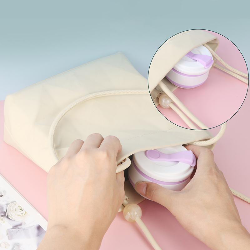 350 ml/500 ml Silikon-Klappbecher, zusammenklappbarer Becher mit Deckel, für Kaffee, Reisen im Freien, tragbare Wassertrinkbecher, Teetassen