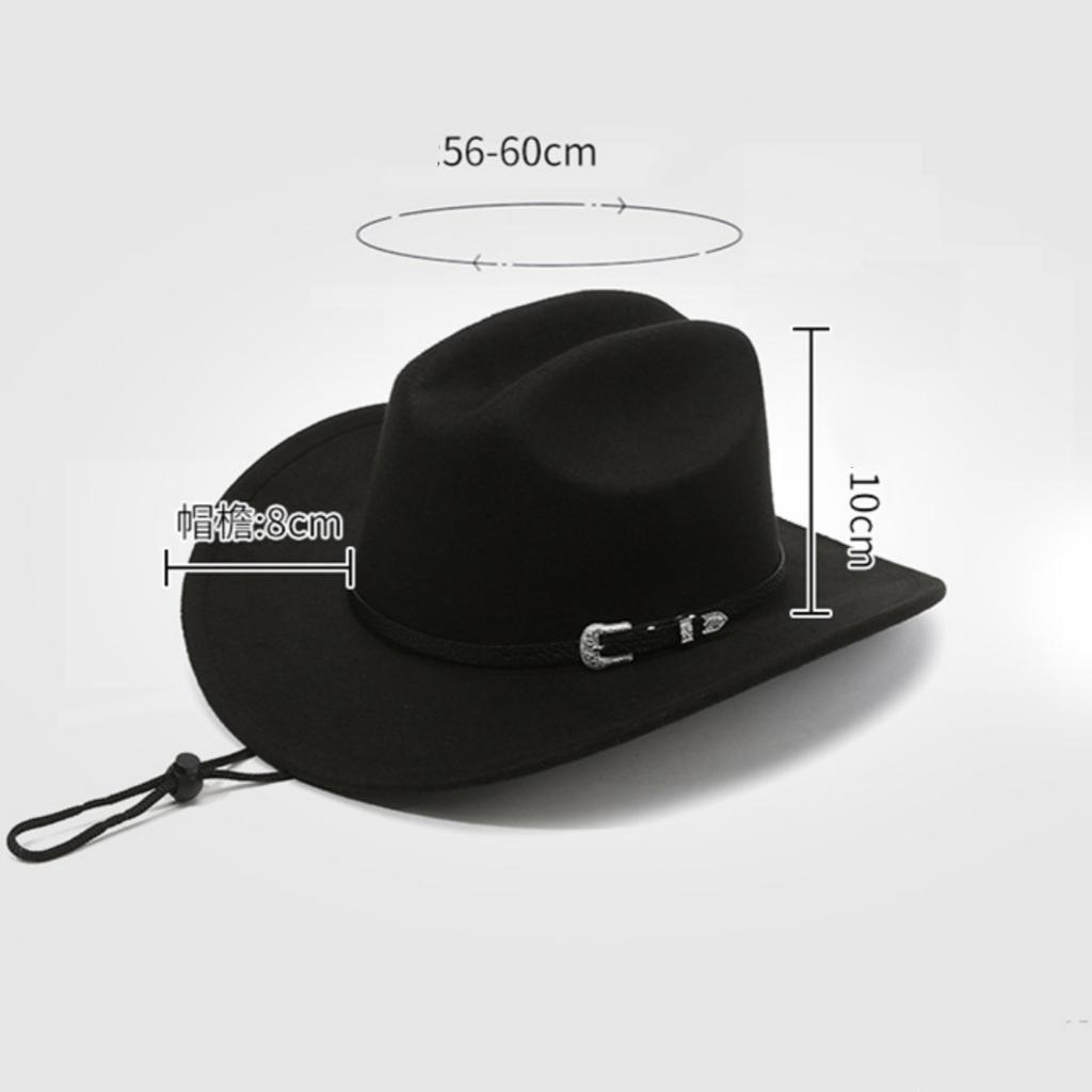 Vintage Western Cowboy Hat For Women Men's Gentleman Lady Jazz Cowgirl With Leather Wide Brim Cloche Church Sombrero Hombre Caps