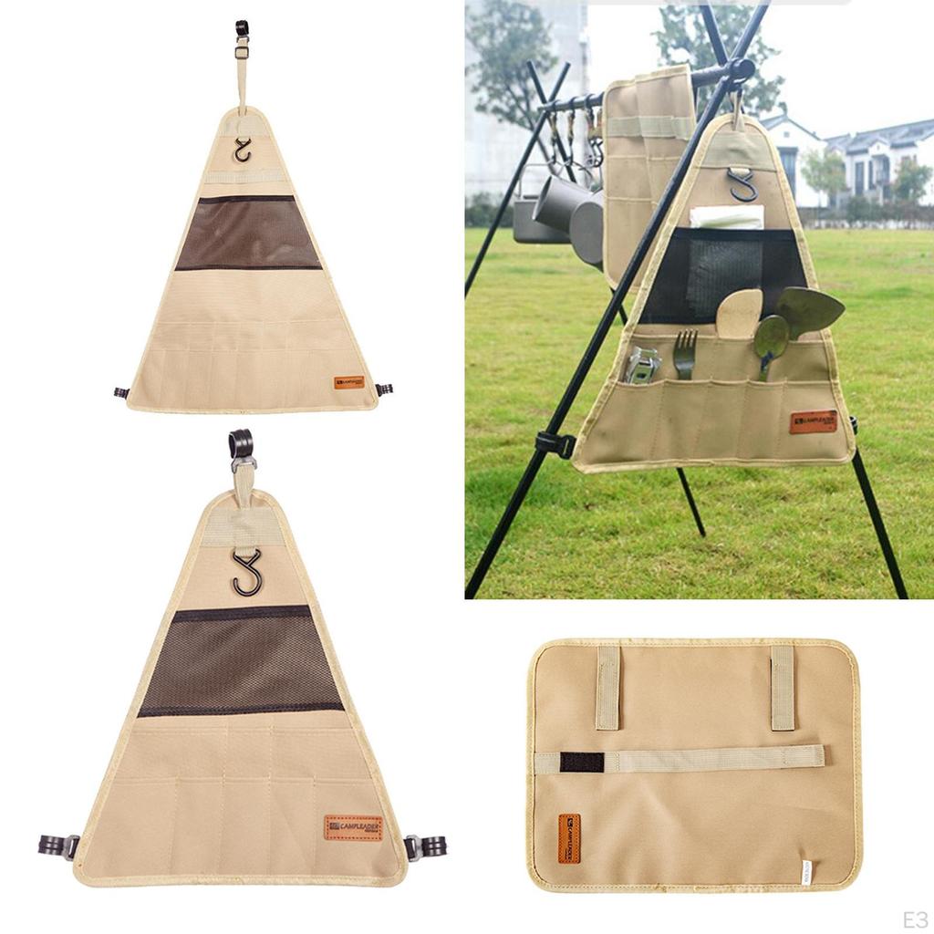 Tableware Storage Bag 600 Cloth Cutlery Roll Portable Foldable Outdoor Pouch for Picnic Hiking