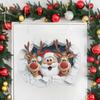 Christmas Wall Sticker Santa Claus Breaking Through The Wall Effect Wall Sticker for Christmas Removable for Home Ornaments