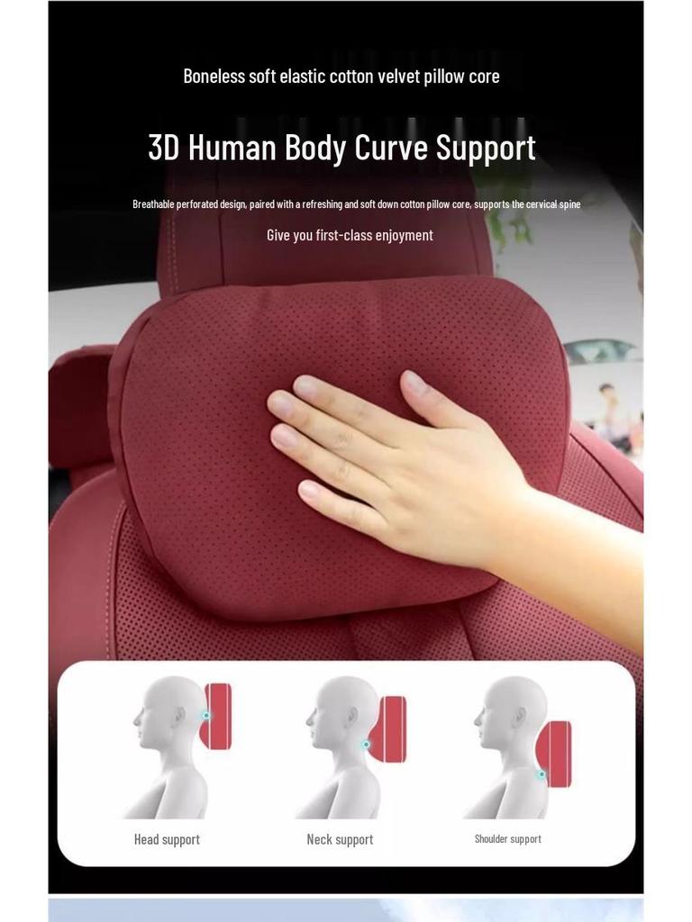 Zagłówek i podparcie lędźwiowe do BMW serii 3, 4, X1, X2, X3, X5, X6, GT - Ochrona szyi i komfort wnętrza samochodu