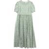 HAZ Studio Floral Short Sleeve Round Neck Long Dress Green System Women Used