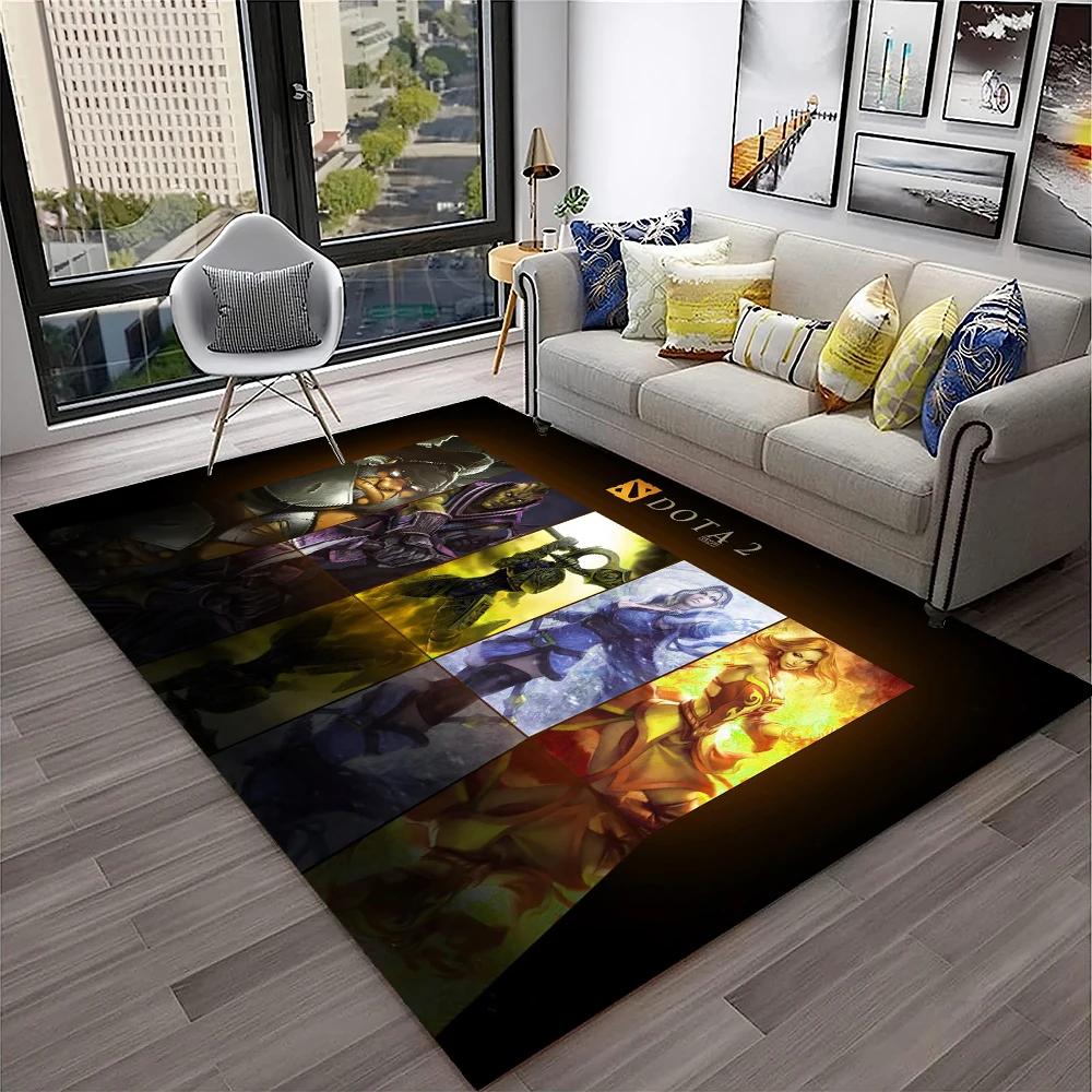 3D Klassiker Spiel Dota2 Gamer HD Teppich für Zuhause Wohnzimmer Schlafzimmer Sofa Fußmatte Dekor, Kinder Spielbereich Teppich Rutschfeste Bodenmatte