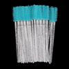 Pack of 50 Colorful Crystal Rod Disposable Eyelash & Eyebrow Nylon Brushes