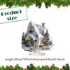 Christmas Decorations 2D Acrylic Sign Desk Display Snow Scene House Desktop Decoration for Holiday