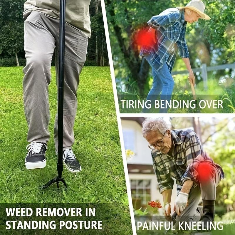 Stainless Steel Manual Weed Puller - Detachable Garden Weeding Tool with Sharp Claws for Efficient Root Removal, Ideal for Lawn and Garden Care