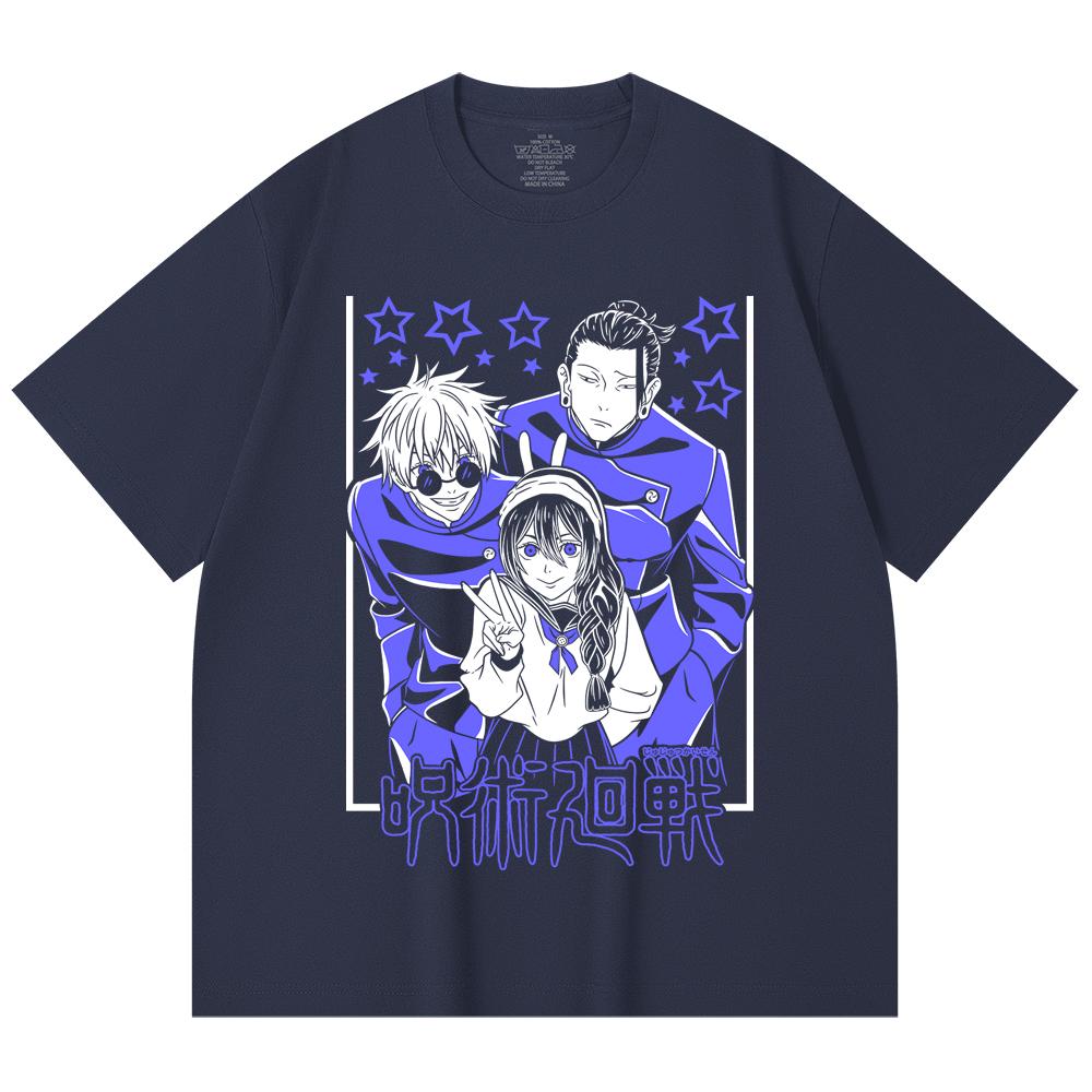 230 Gsm 100% Cotton Jujutsu Kaisen V54 Print Unisex Heavy Cotton T Shirt
