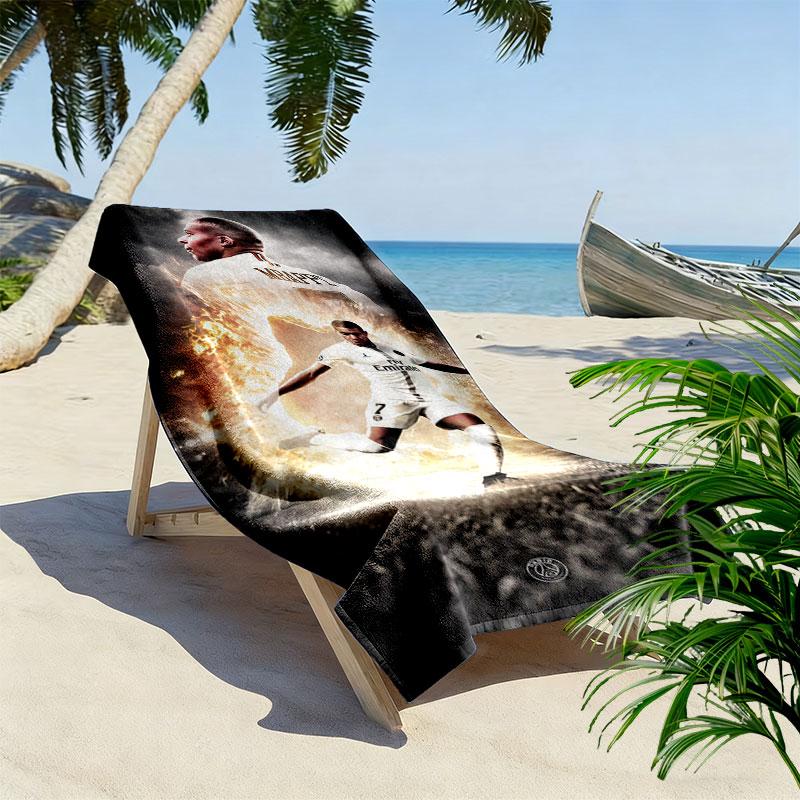 Kylian Mbappé Force Beach Towel, Large Soft Quick Dry Towel for Beach Camping Swimming