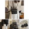 Black And White Pu Street Fashion Bucket Bag For Women With Chain Strap 2023 New Style