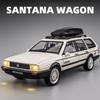 1/32 Volkswagen Santana Wagon Alloy Muscle Car Model Sound and Light Pull Back Children's Toy Collectibles Birthday Gift