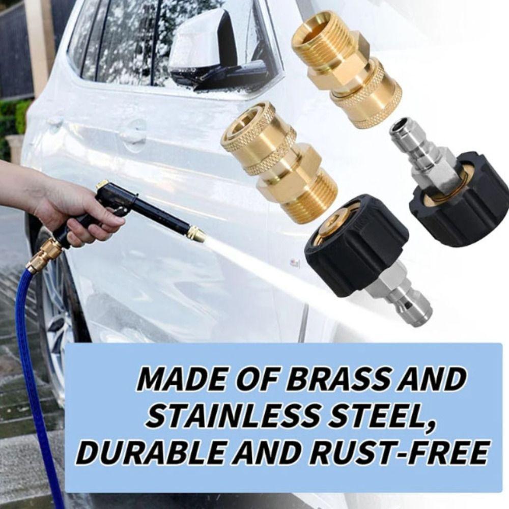2 stuks Snelkoppeling Hogedrukreiniger Adapter Set Hogedrukreiniger Connector Hogedrukreiniger