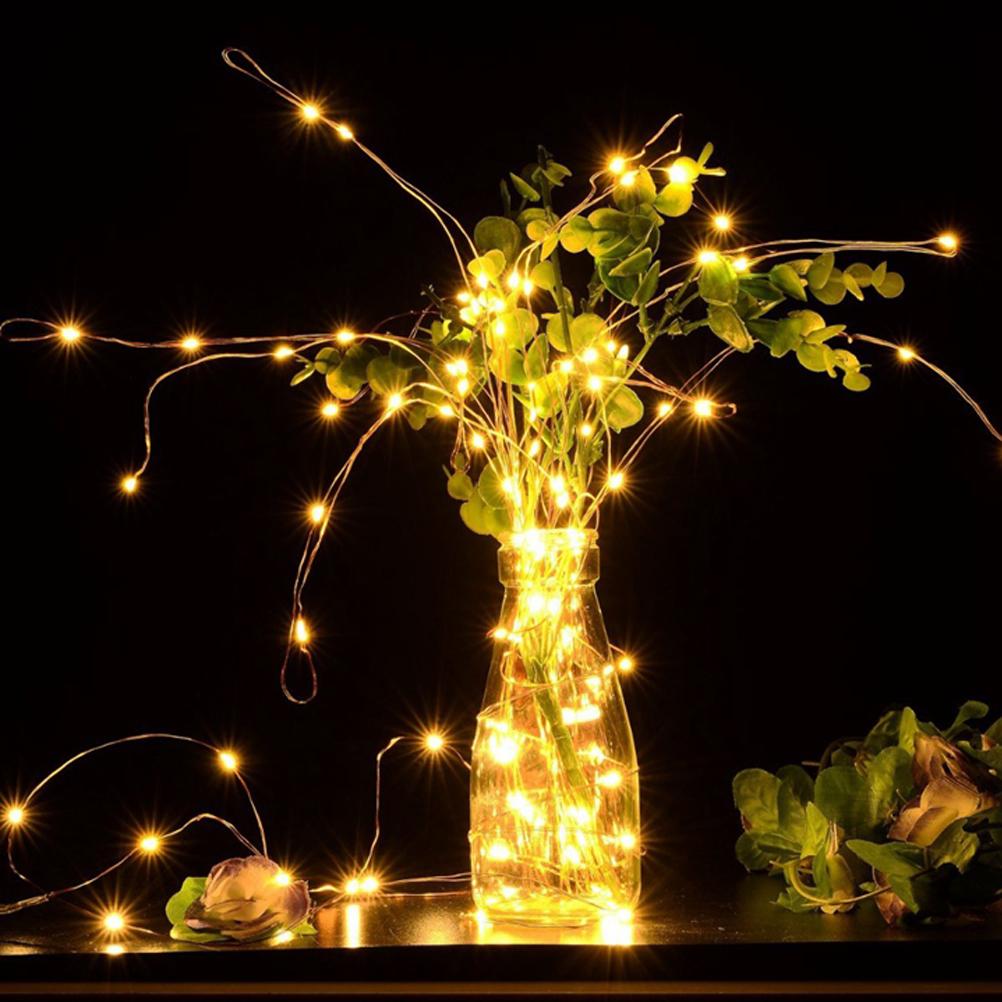 Silver Wire LED String Light Battery Powered Warm White Fairy Light Home Christmas Wedding Party Decoration