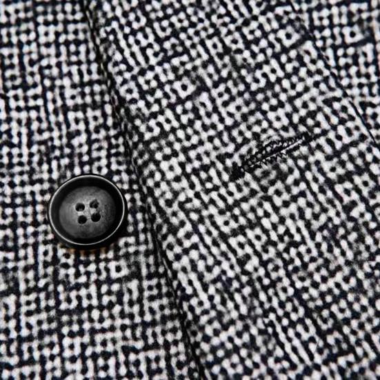 Men Blazer Slim Fit Turndown Collar Solid Color Streetwear Autumn Winter British Style Buttons Suit Jacket Coat for Office