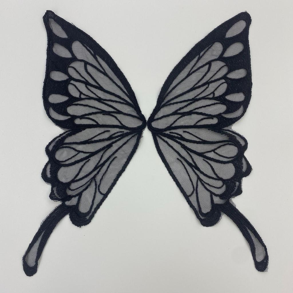 Large Water-Soluble Lace Embroidery Butterfly Pair, Back Flower, Applique Lace Diy Butterfly Cloth Sticker Collar Flower Accessories