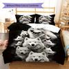 Scottish Shepherd Pattern Bedding Quilt Set Quilt Cover Pillowcase Home Decoration Gift (1 * Duvet Cover + 2 * Pillowcase, Without Core)
