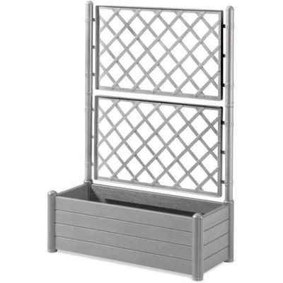STEFANPLAST Flower box/Planter ITALIA Rectangular with Trellis - 100x43xH.142cm - Stone Grey