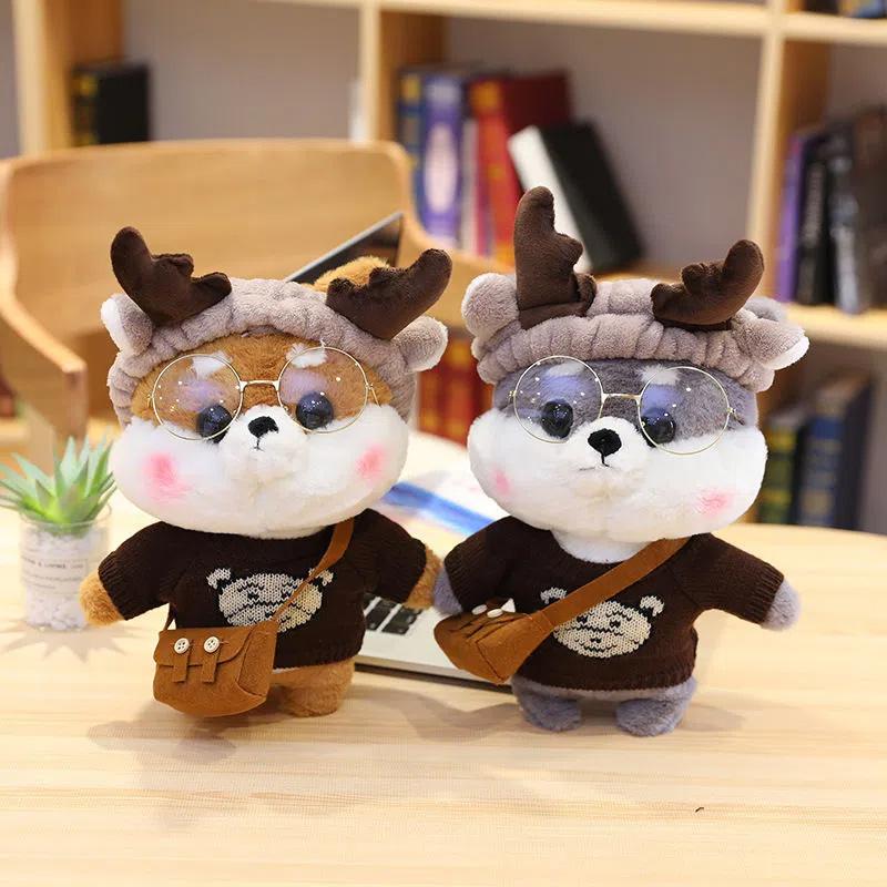 Net Red Shiba Inu Doll Husky Plush Comfortable Toy Puppy Doll Pillow Cute Ragdoll Girl Birthday Gift