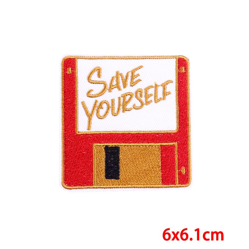 Punk /Horror Movies Embroidered Patches Iron On Patches For Clothing Dinosaur Patch Jackets Jeans Sew Embroidery Stickers Diy 