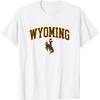 Wyoming Cowboys Oblečení Fanoušky oblíbené tričko s obloukem