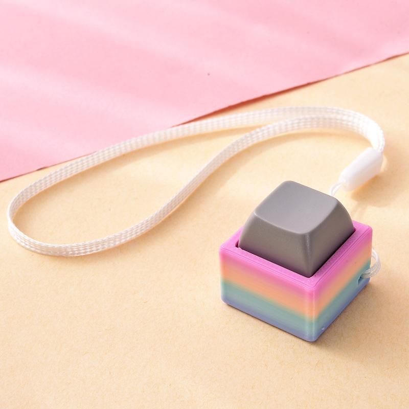 Portable Pocket Stress Relieving Toy with Button Lanyard Anxiety Alleviation for Daily Commute Travel Gifts