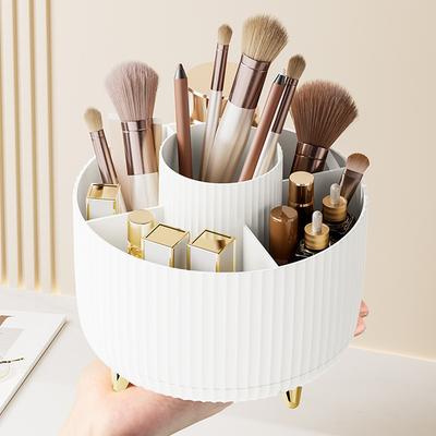 360 Drehbarer Make-up-Organizer Schlafzimmer Schreibtisch Kosmetik Aufbewahrungsbox Tragbarer Lippenstift Make-up-Pinsel Stifthalter für Badezimmer Zuhause