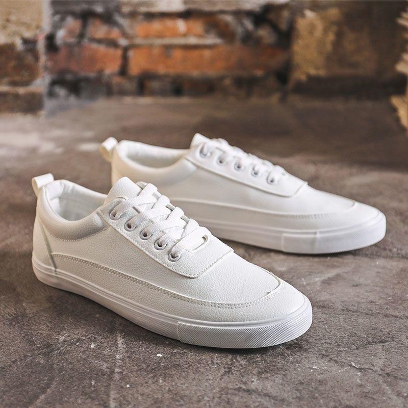 White shoes men's summer breathable Korean version trendy casual men's shoes sports white versatile men's board shoes