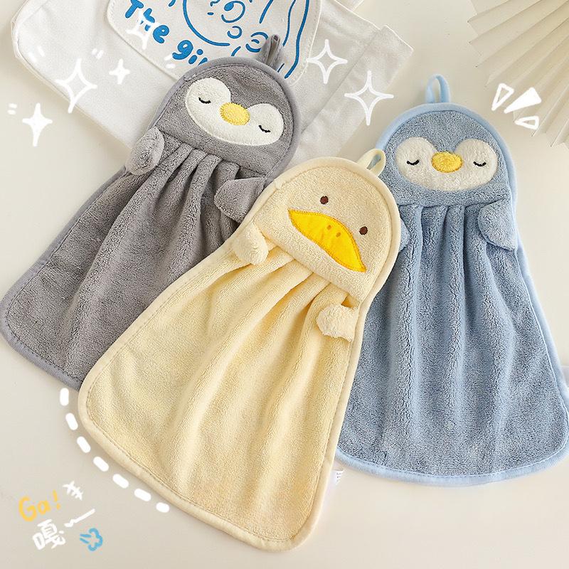 Cute Hand Towel Can Be Hung Absorbent Non-hair Small Square Towel Kitchen Household Quick Dry Hand Towel Children's Small Towel