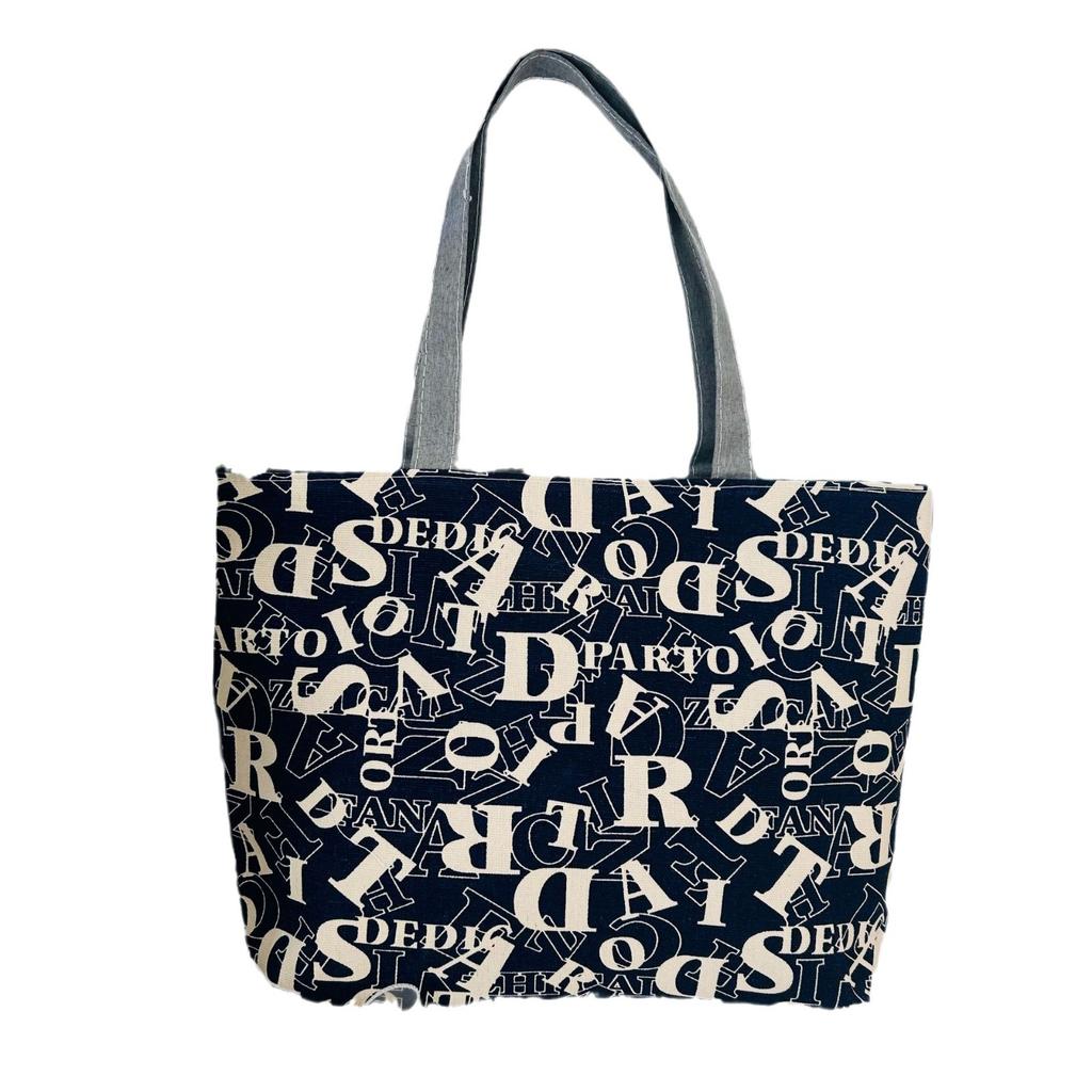 Women's Shoulder Bag Printing Pattern Small Canvas Shopping Bag Handbag Casual Bucket Female Outdoor Pocket