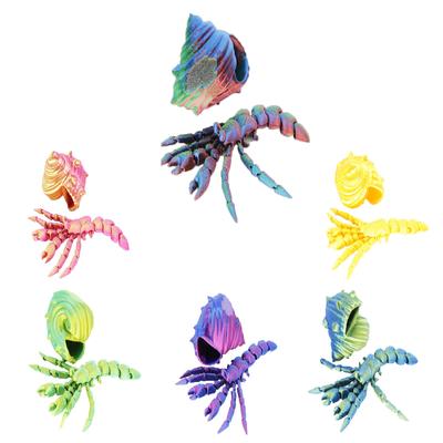 3D Printed Articulated Magnetic Hermit Crab Creative Toy Decorative Model For Adult And Kids