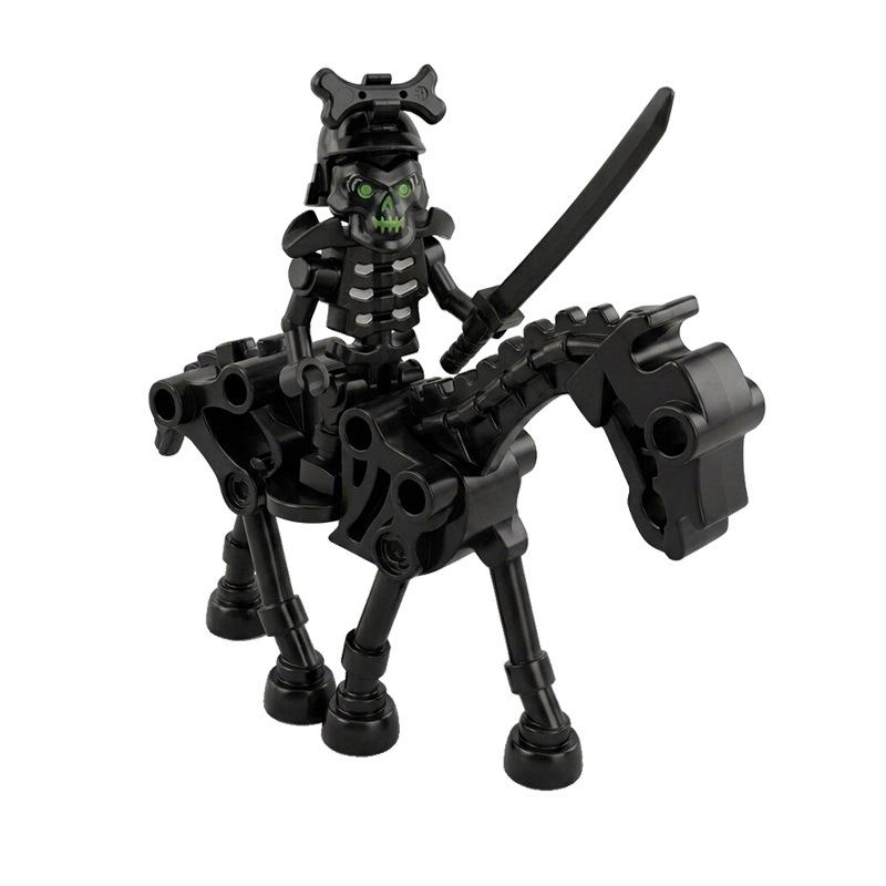 Ninja Skull Skeleton Soldier Building Blocks with Weapons