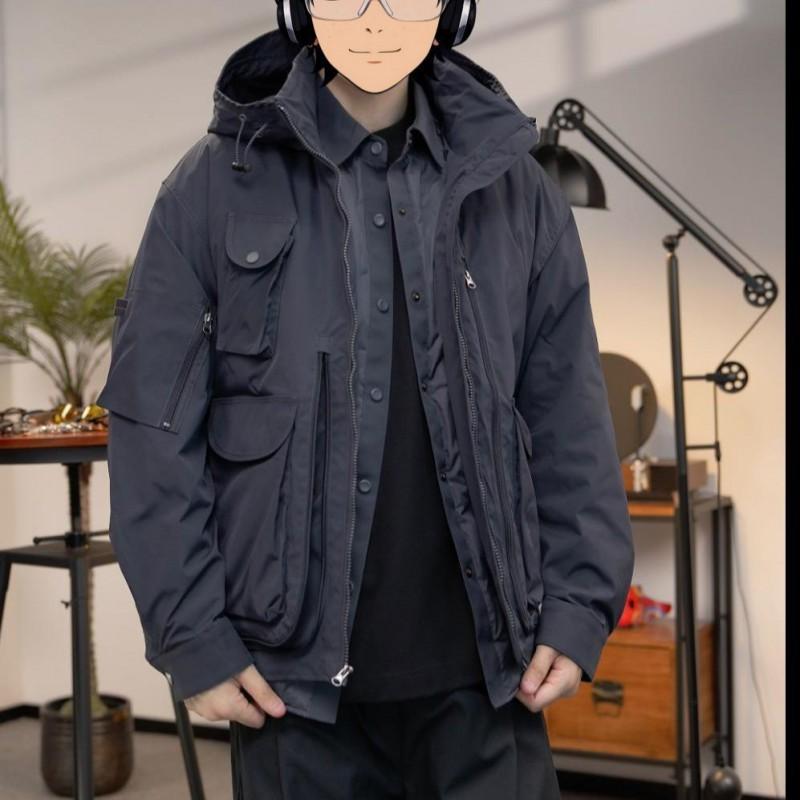 Winter Mens Casual Two-piece Cotton Jacket Stand Collar Loose Fit Urban Style Daily Wear